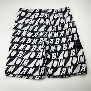 Boys Mambo, black & white lightweight boardshorts, FUC, size 8,  