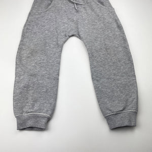 Boys Tilt, grey fleece-lined track pants, elasticared, EUC, size 4,  