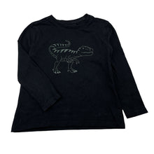 Load image into Gallery viewer, Boys Anko, black cotton long sleeve tee / top, dinosaur, GUC, size 4,  