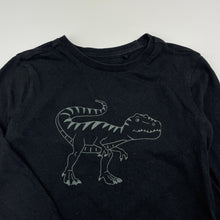 Load image into Gallery viewer, Boys Anko, black cotton long sleeve tee / top, dinosaur, GUC, size 4,  