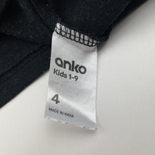 Load image into Gallery viewer, Boys Anko, black cotton long sleeve tee / top, dinosaur, GUC, size 4,  