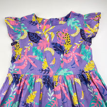 Load image into Gallery viewer, Girls M&amp;S, lined lightweight cotton dress, wash fade, FUC, size 4-5, L: 56cm