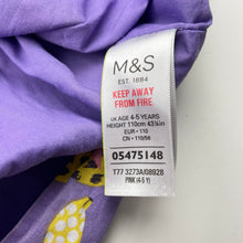 Load image into Gallery viewer, Girls M&amp;S, lined lightweight cotton dress, wash fade, FUC, size 4-5, L: 56cm