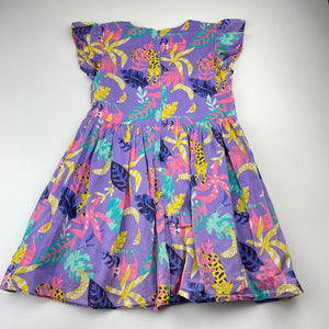 Girls M&S, lined lightweight cotton dress, wash fade, FUC, size 4-5, L: 56cm