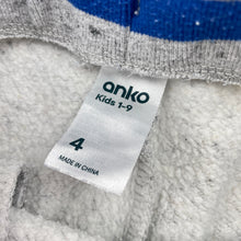Load image into Gallery viewer, Boys Anko, grey fleece-lined track pants, elasticared, FUC, size 4,  