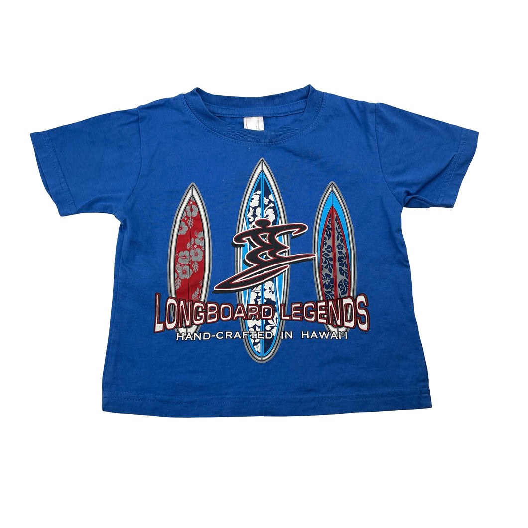 Boys Cotton Heritage, blue cotton tee / top, surfboards, FUC, size 1-2,  