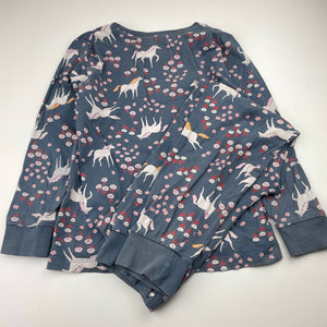 Girls Target, organic cotton pyjama top & bottoms, unicorns, FUC, size 7,  