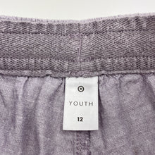 Load image into Gallery viewer, Boys Target, blue-grey cotton/linen shorts, elasticated, GUC, size 12,  