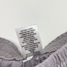 Load image into Gallery viewer, Boys Target, blue-grey cotton/linen shorts, elasticated, GUC, size 12,  