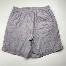 Load image into Gallery viewer, Boys Target, blue-grey cotton/linen shorts, elasticated, GUC, size 12,  