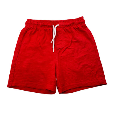 Boys Anko, red cotton shorts, elasticated, GUC, size 5,  