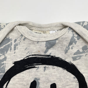 Unisex Milk & Masuki, organic cotton romper, small mark at neck, FUC, size 0000,  