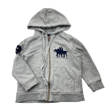Load image into Gallery viewer, Boys US Polo Assn, cotton zip hoodie sweater, large ponies, GUC, size 2,  