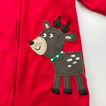 Load image into Gallery viewer, Unisex Carter&#39;s, fleece sleepsuit / pyjamas, reindeer, GUC, size 1-2,  