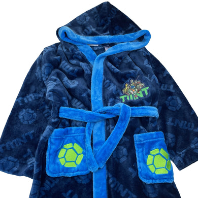 Boys Teenage Mutant Ninja Turtles, soft fleece dressing-gown / bathrobe, EUC, size 7,  