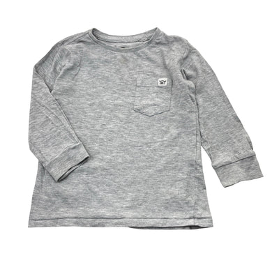 Boys Cotton On, grey marle long sleeve tee / top, FUC, size 2,  