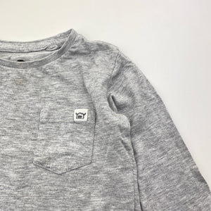 Boys Cotton On, grey marle long sleeve tee / top, FUC, size 2,  