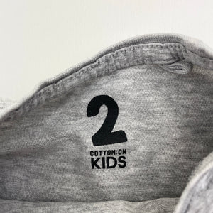 Boys Cotton On, grey marle long sleeve tee / top, FUC, size 2,  