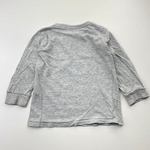 Boys Cotton On, grey marle long sleeve tee / top, FUC, size 2,  