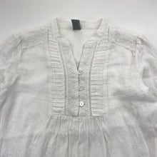 Load image into Gallery viewer, Girls Zara, lightweight cotton embroidered long sleeve blouse / top, GUC, size 7-8,  