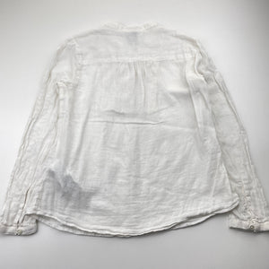 Girls Zara, lightweight cotton embroidered long sleeve blouse / top, GUC, size 7-8,  