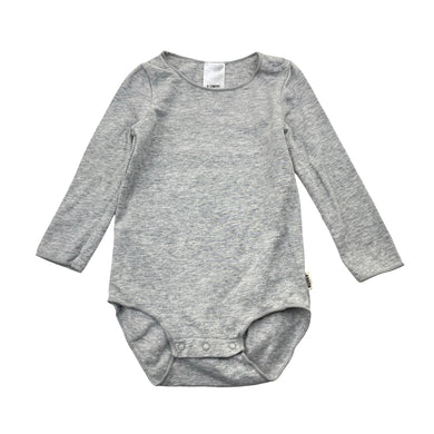 Unisex Bonds, grey stretchy bodysuit / romper, EUC, size 0,  