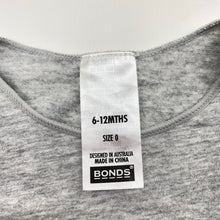 Load image into Gallery viewer, Unisex Bonds, grey stretchy bodysuit / romper, EUC, size 0,  