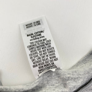 Unisex Bonds, grey stretchy bodysuit / romper, EUC, size 0,  