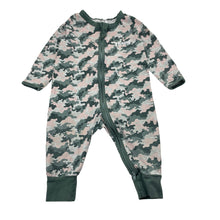 Load image into Gallery viewer, Unisex TRADIE baby, Tiny Tough camo print zip coverall / romper, FUC, size 0,  