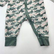 Load image into Gallery viewer, Unisex TRADIE baby, Tiny Tough camo print zip coverall / romper, FUC, size 0,  