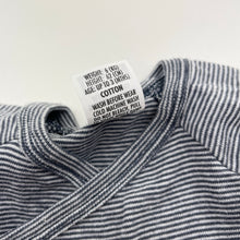 Load image into Gallery viewer, Unisex Bonds, navy stripe soft cotton long sleeve top, EUC, size 000,  
