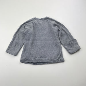 Unisex Bonds, navy stripe soft cotton long sleeve top, EUC, size 000,  