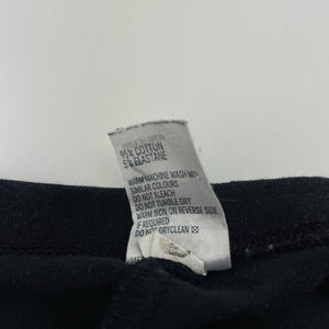 Girls Anko, black stretchy leggings, inside leg: 26cm, FUC, size 2,  