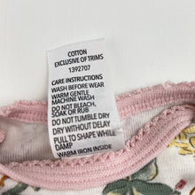 Load image into Gallery viewer, Girls Dymples, soft feel floral cotton bodysuit / romper, EUC, size 000,  