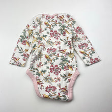 Load image into Gallery viewer, Girls Dymples, soft feel floral cotton bodysuit / romper, EUC, size 000,  