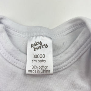 Unisex Baby Berry, soft cotton bodysuit / romper, EUC, size 00000,  