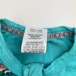 Unisex Bonds, zip Wondersuit / zippy / romper, GUC, size 000,  