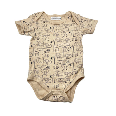 Unisex GEM LOOK, soft feel organic cotton bodysuit / romper, EUC, size 000-00,  