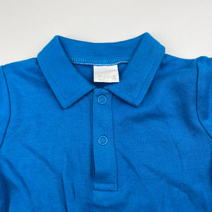 Unisex blue, soft feel coverall / romper, EUC, size 000,  