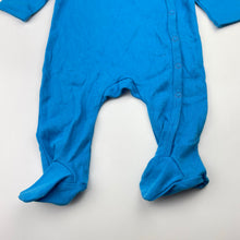 Load image into Gallery viewer, Unisex blue, soft feel coverall / romper, GUC, size 000,  