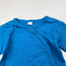 Load image into Gallery viewer, Unisex blue, soft feel coverall / romper, GUC, size 000,  
