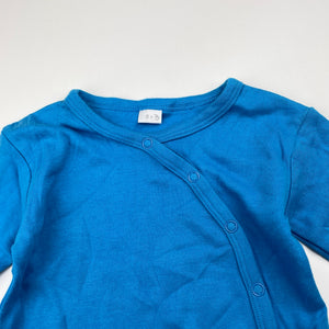 Unisex blue, soft feel coverall / romper, GUC, size 000,  