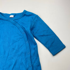Unisex blue, soft feel coverall / romper, GUC, size 000,  
