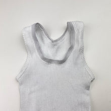 Load image into Gallery viewer, Unisex Bonds, white ribbed cotton singlet top, GUC, size 0000,  