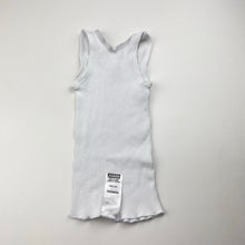 Load image into Gallery viewer, Unisex Bonds, white ribbed cotton singlet top, GUC, size 0000,  