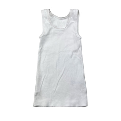 Unisex Anko, white cotton singlet top, EUC, size 0,  