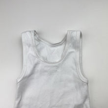 Load image into Gallery viewer, Unisex Anko, white cotton singlet top, EUC, size 0,  