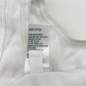 Unisex Anko, white cotton singlet top, EUC, size 0,  
