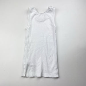 Unisex Anko, white cotton singlet top, EUC, size 0,  