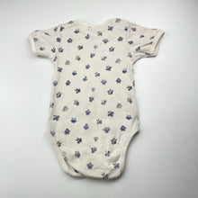 Load image into Gallery viewer, Girls Nature Baby, floral organic cotton bodysuit / romper, FUC, size 0,  